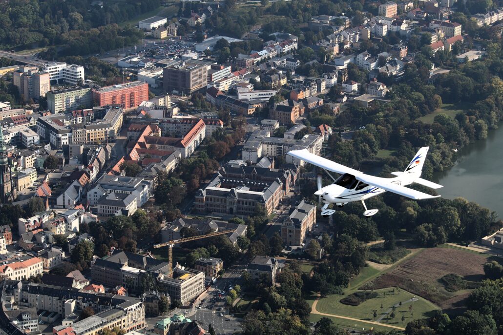 Rundflug über Zwickau