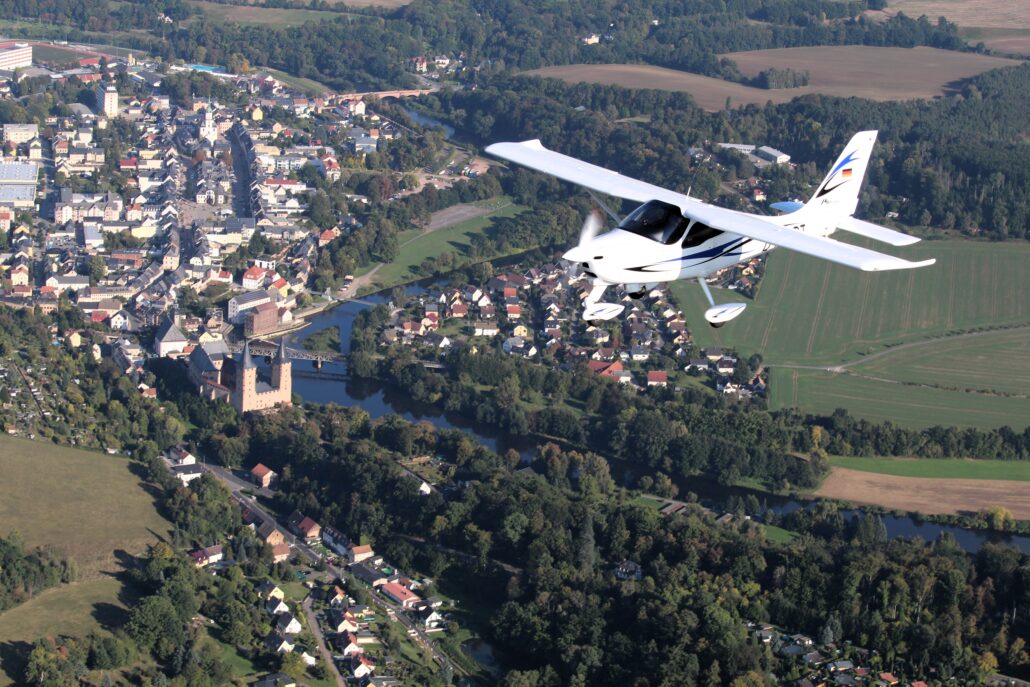 Rundflug Muldental, Blick auf Rochlitz